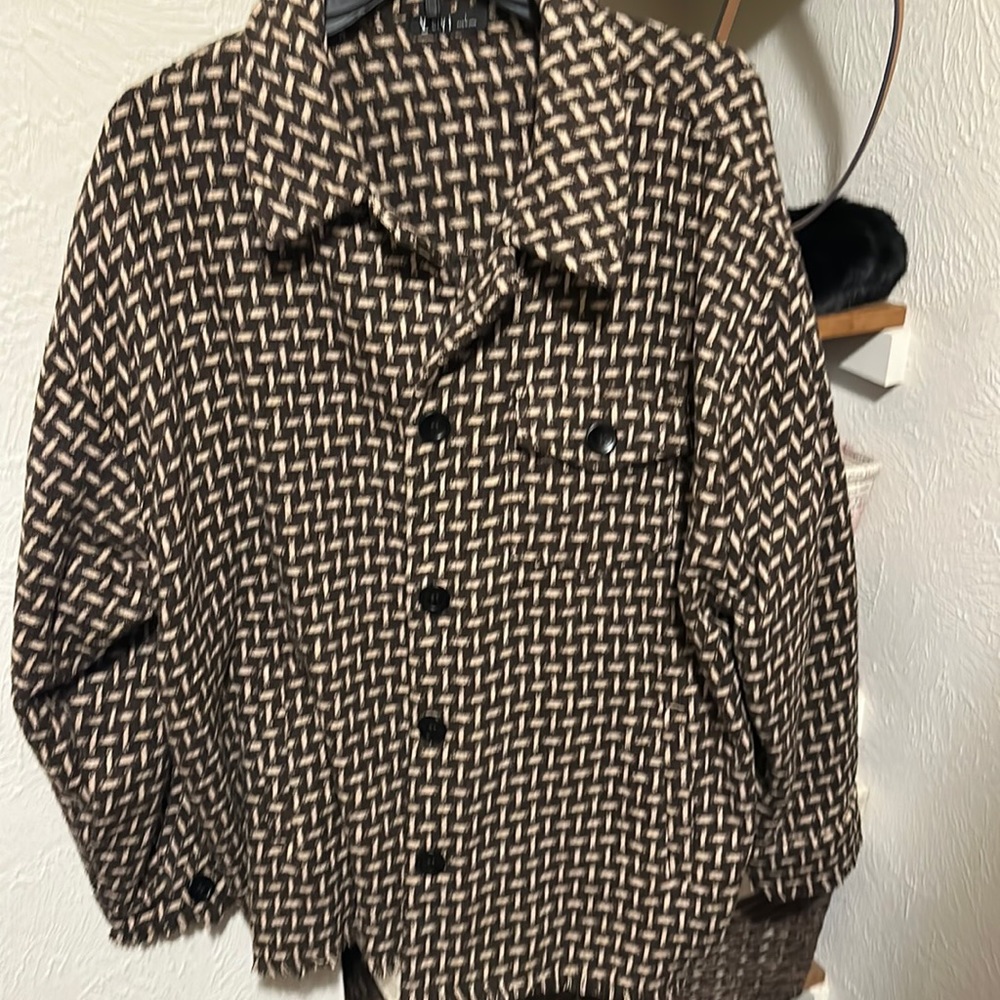 Tweed coat. Super cute.